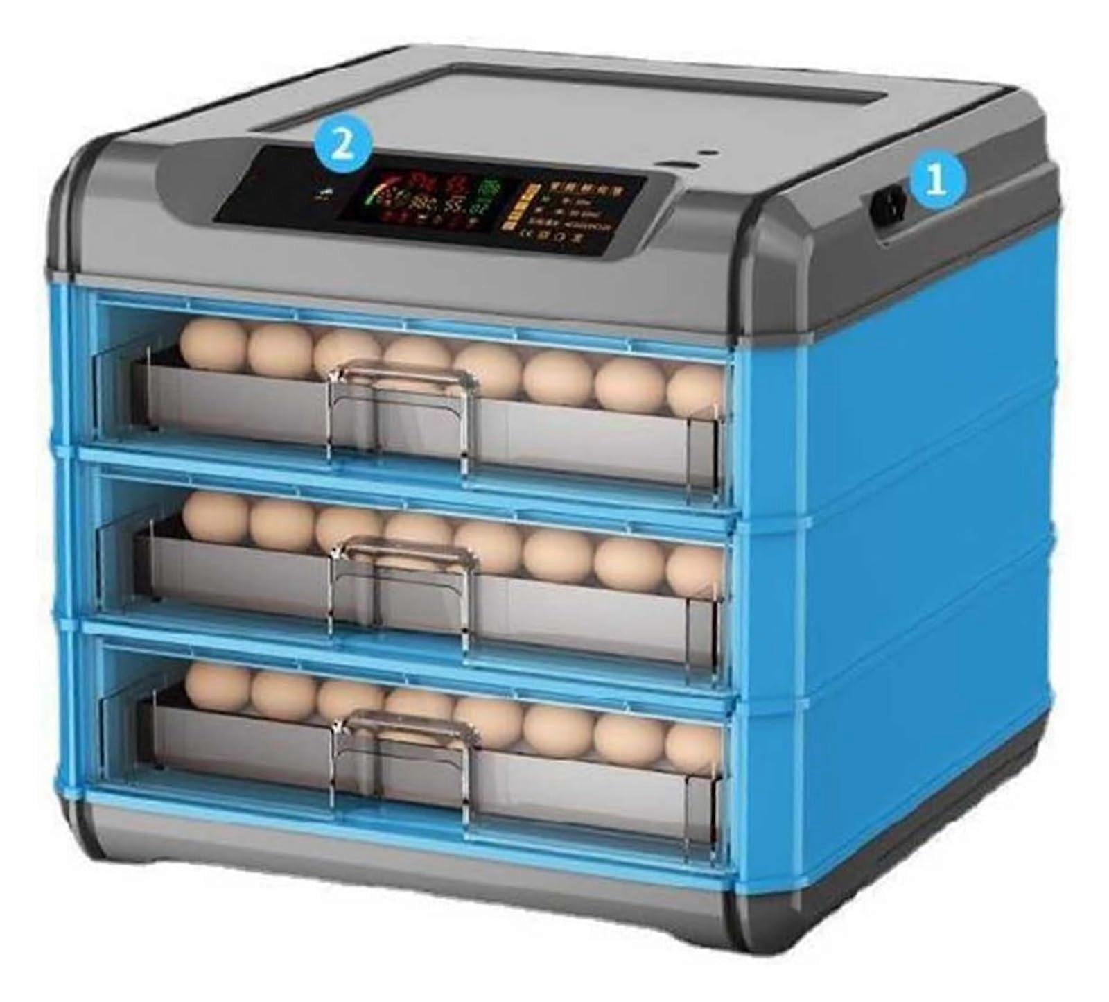 384 Egg Incubator with Automatic Turner and Precise Temperature Control for Poultry Hatching