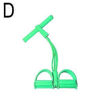 Upgraded 4-Tube PVC TPE Sit Up Resistance Band with Ergonomic Foam Handles for Full Body Home Fitness