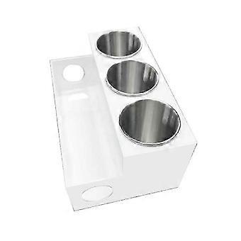 compatible with Hair Dryer And Styling Tool Organizer Acrylic Vanity Storage Stand With Cups
