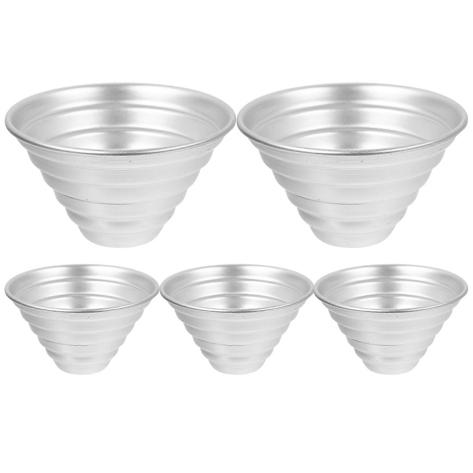 Cake Mold Multi-Function Baking Mold for Baking 5Pcs Metal Muffin Pan