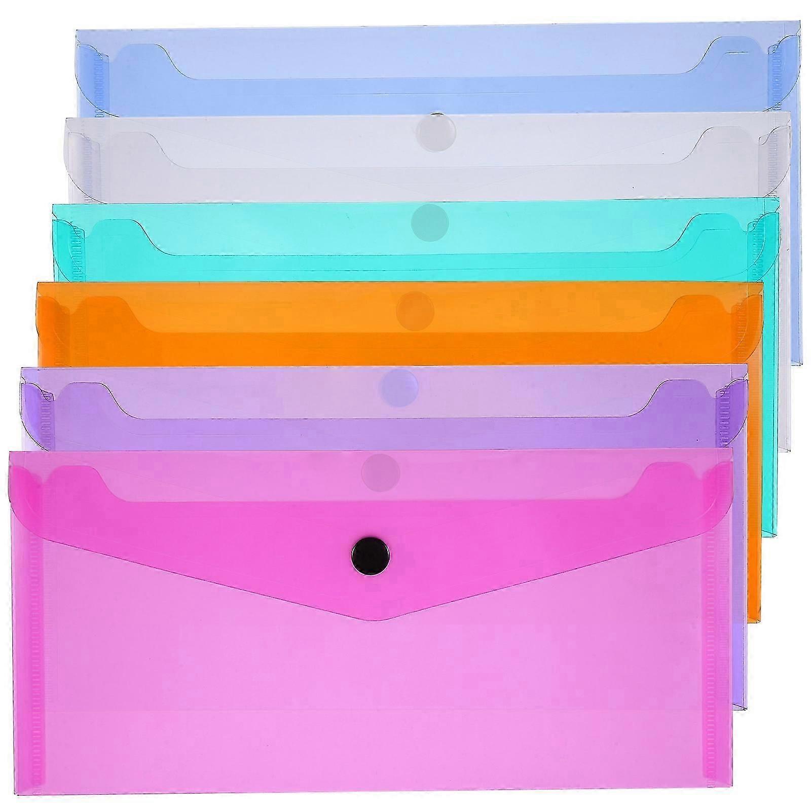 Document Folder Plastic Folder for Filing 6Pcs Storage Organizer