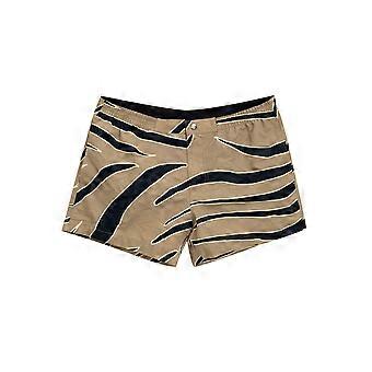 Bottega Veneta Animalier Print Swim Shorts In Beige And Navy