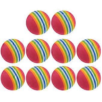 Bola Arco-Íris de Brinquedo Eva Pet, 10 Unidades, para Gatinhos Mastigarem e se Divertirem no Treinamento