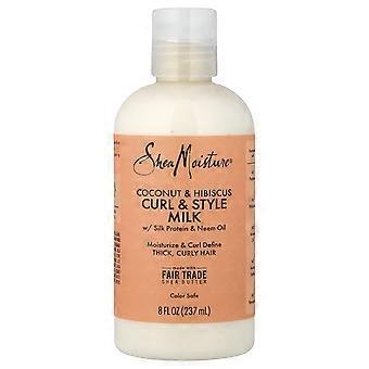 SheaMoisture Curl & Style Milk, Kokosnuss & Hibiskus, 237 ml, 2er-Pack