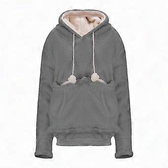 Pet Hoodies Sweatshirt with Big Pouch Hoodie for Autumn Winter Casual Cat Dog Carrier