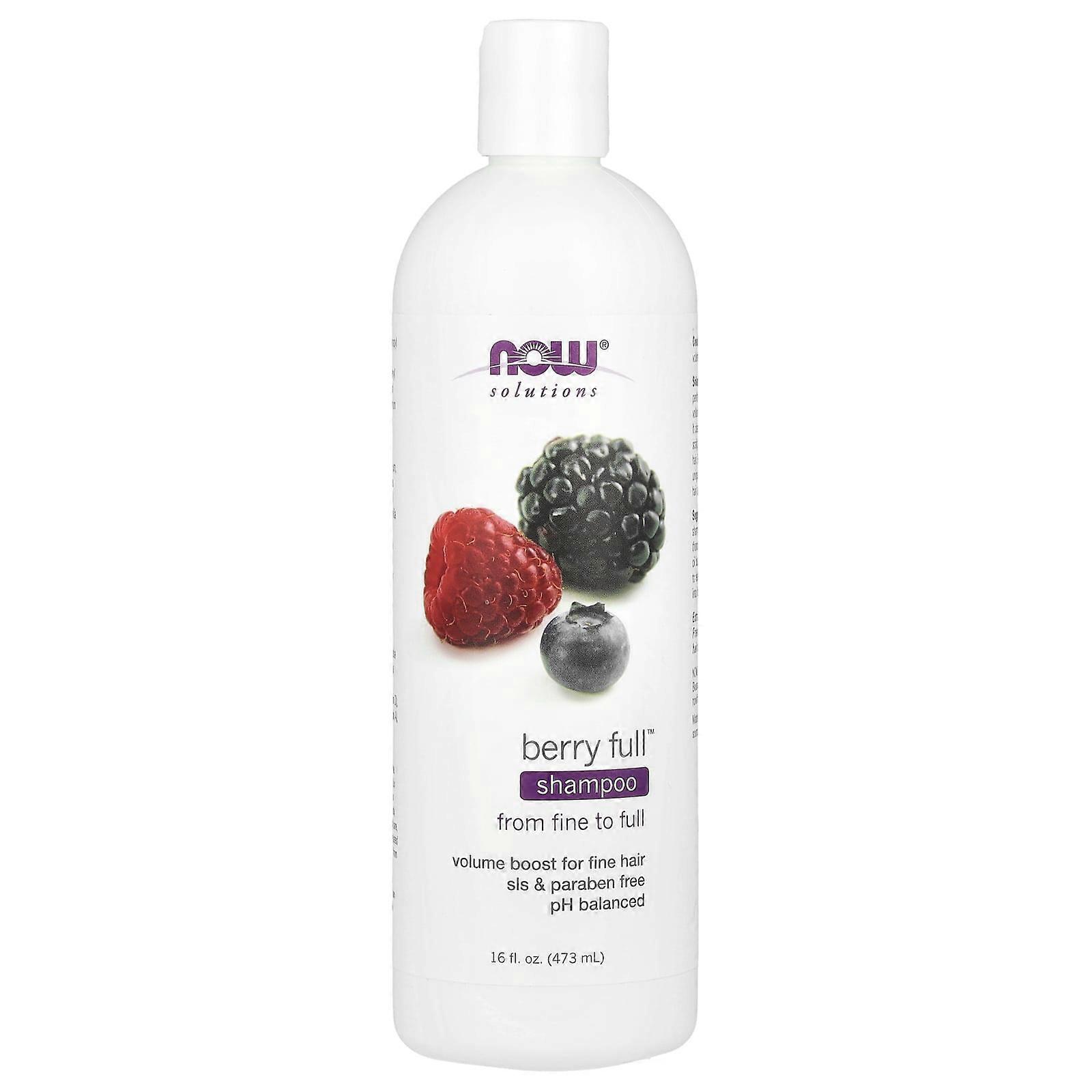 NOW Foods, Solutions, Berry Full Shampoo, Från fint till fullt hår, 473 ml, 3-pack