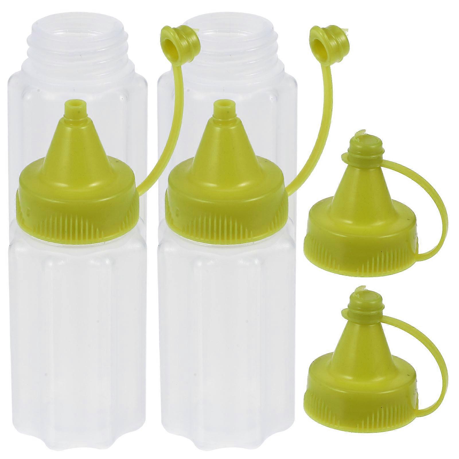 Squeeze Bottles Sauce Bottles for Storage Use 4Pcs Tool