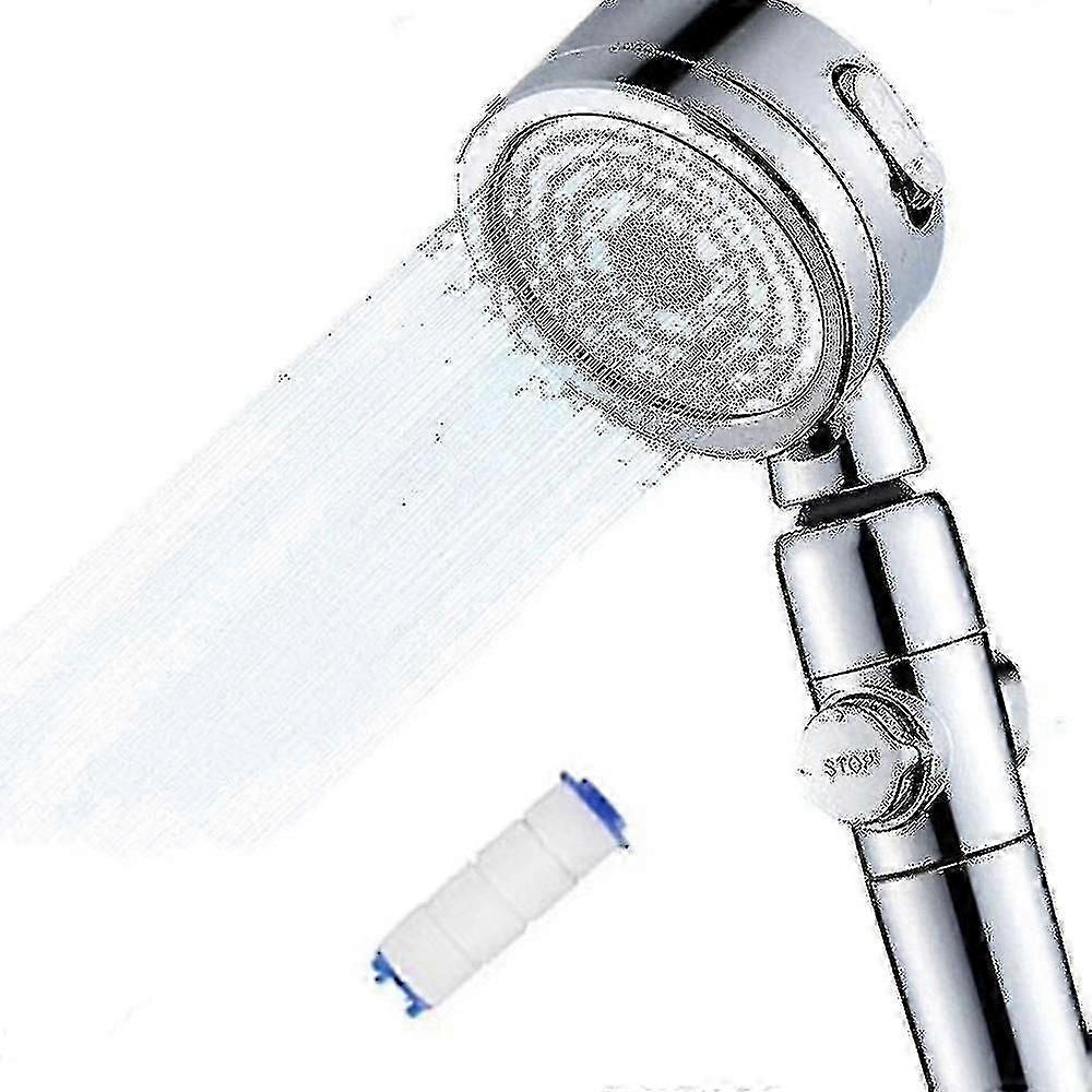High Pressure Shower Head, With On/off Full Shutoff Push Button