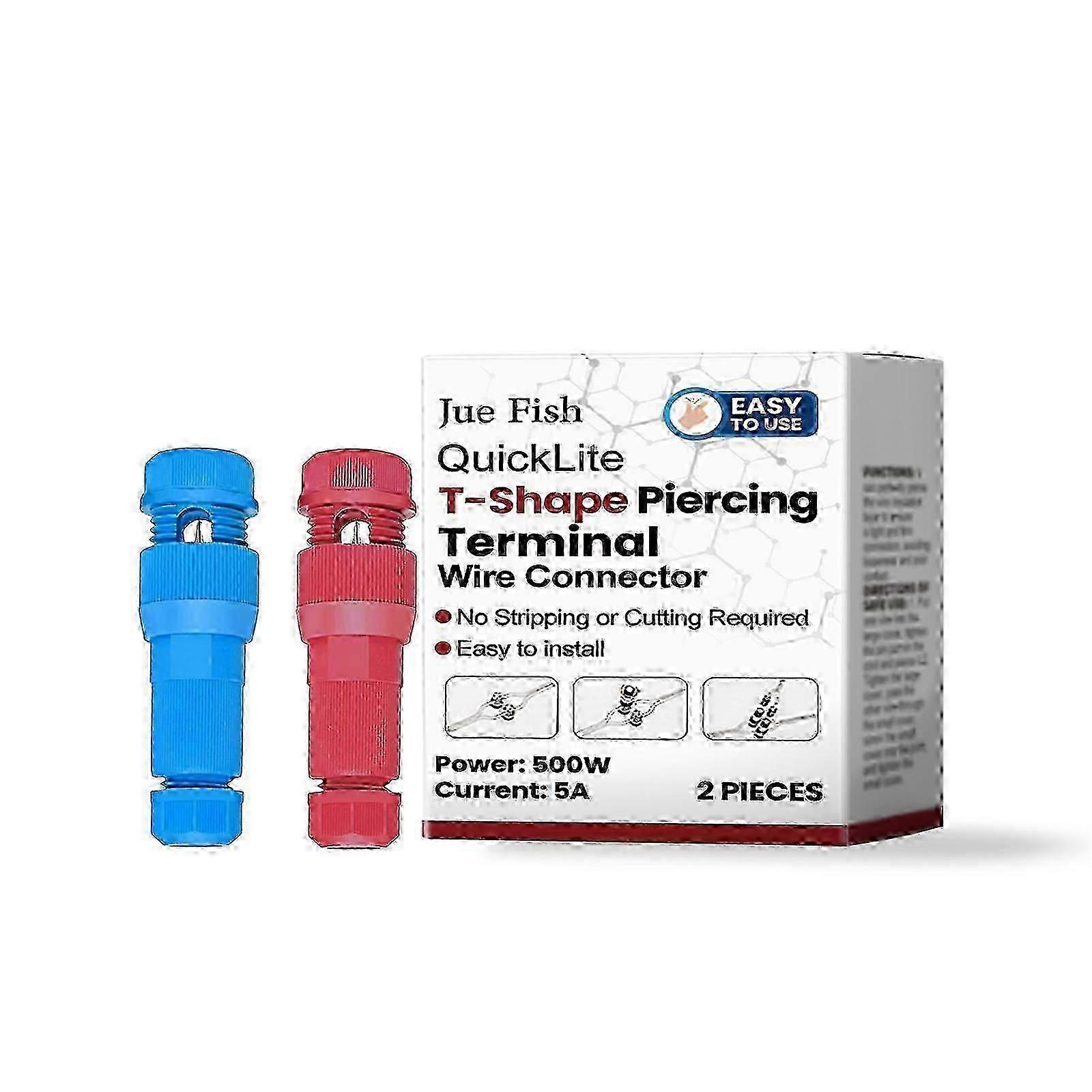 QuickLite T-Shape Piercing Wire Connector, No Stripping, No Cutting, Easy Installation