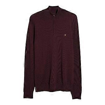 Farah Mens Zip Neck Sweater Top
