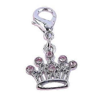 starlit Crown Rhinestone Pet Dog Tag Pendant Collar Charm Jewelry Necklace Accessoriespinki