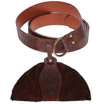 1 Set of Leather Belt Pouch Set Viking Belt Pouch Cosplay Medieval Belt Renaissance Bag Set