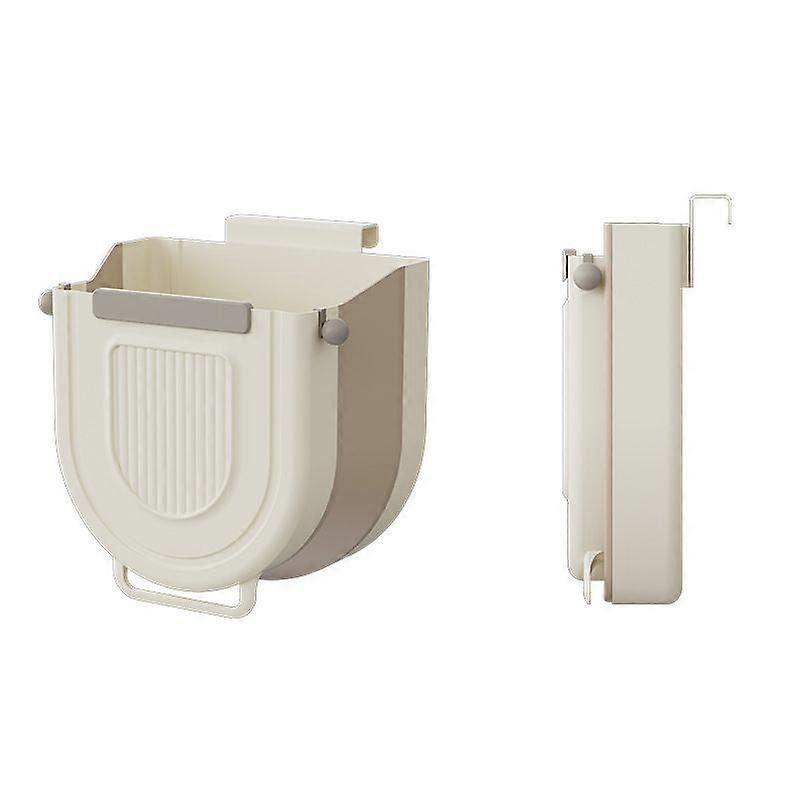 Foldable Wall-Mounted Trash Bin, 7L Space-Saving Waste Can
