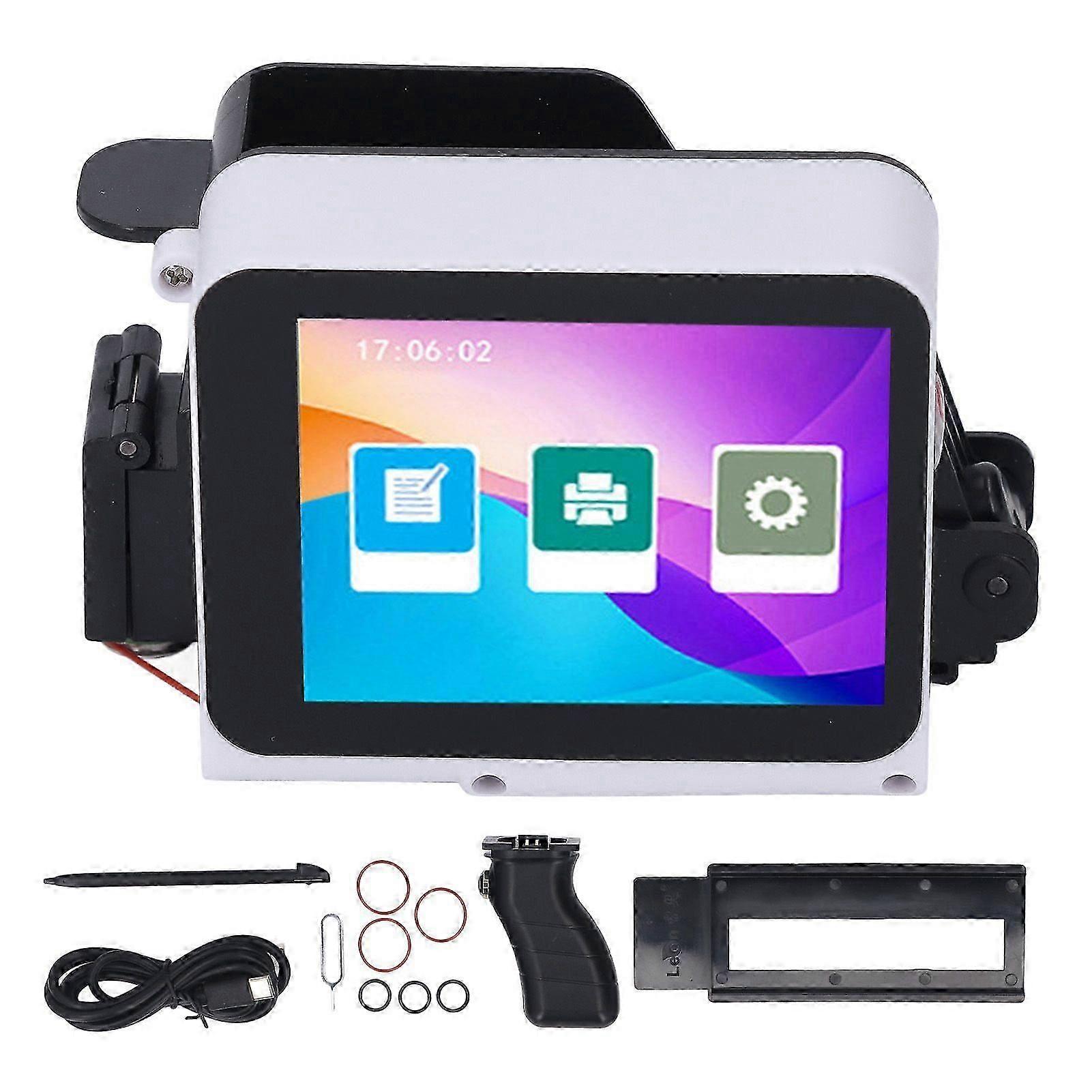 Handheld Printer 12.7mm Inkjet Printing Machine for Barcode Date Label Batch Number Support Multi Languages Materials