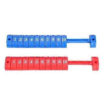 Lot de 2 baby-foot avec indicateur de score  10 chiffres, rouge et bleu
