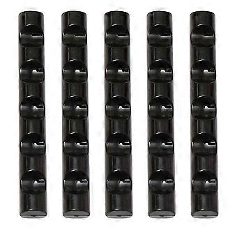 5 stk Nail Art Pen Rack Nail Brush Holder 5 Grid Nail Polish Pen Støtte (svart)