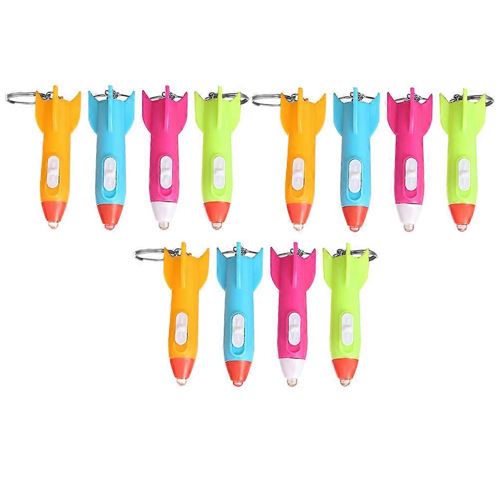 12pcs Creative Rockets Head Designed Keychains Handbag Pendants Key Pendants