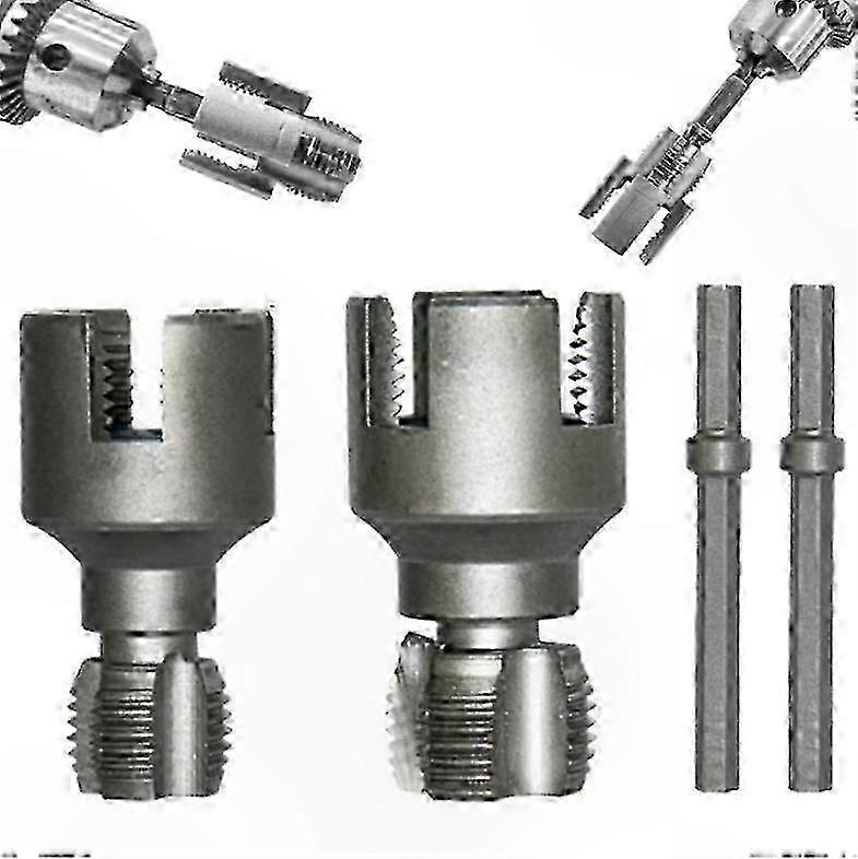 Multifunctional Pipe Threading and Screw Extraction Tool Set for Internal and External Threads