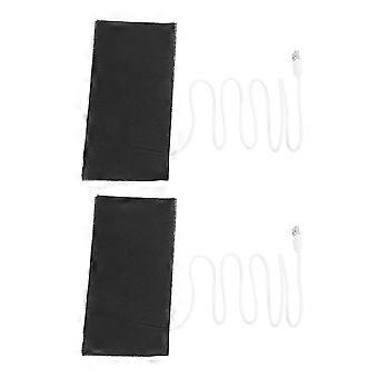 Reptile Heat Pad USB with Fast Heating for Pets 2Pcs Black Mat