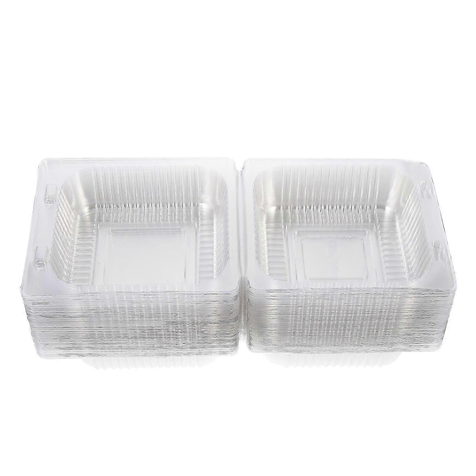 Transparent Cake Boxes for Storage Plastic Containers 50Pcs Pack