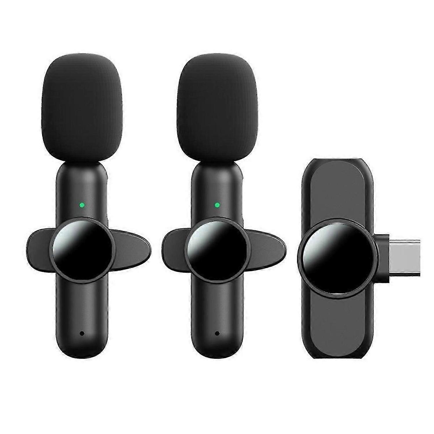 Wireless Lavalier Microphones Plug and Play Noise Reduction Auto Sync