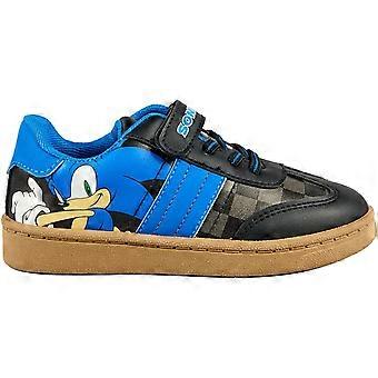 Sonic The Hedgehog Boys Trainers Kids Touch Strap Shoes UK Sizes 8-1