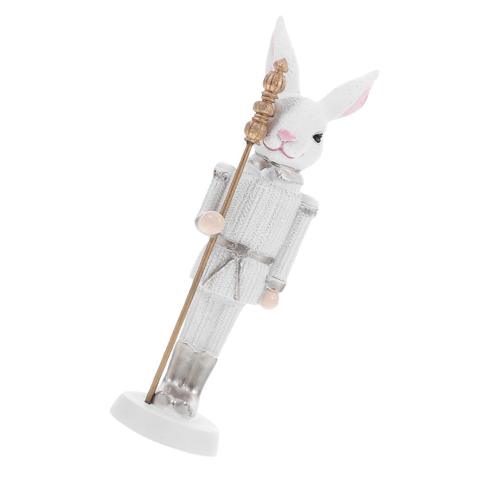 Easter Bunny Decorations Bunny Figurines Easter Nutcracker Decor Decorative Nutcracker Figures Spring Party Decorations