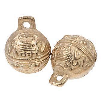 Copper Dog Bells Portable Pet Bells for Decoration 2Pcs Set