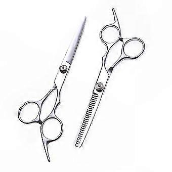 Hair Cutting Scissors Set Stainless Steel Barber Shears and Thinning Scissors, Professional 2 Pack