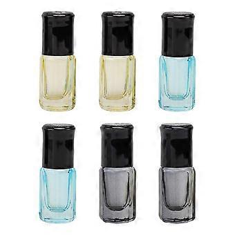 Reiseflaschen aus Glas zur Aufbewahrung, 6 Stück 3 ml Parfüm-Rollerball-Fläschchen