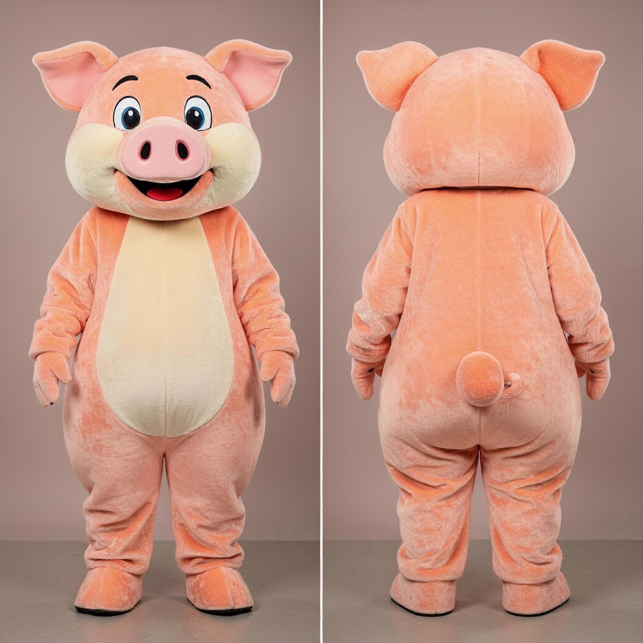 MASTICOT Peach Fluffy Hens Mascot