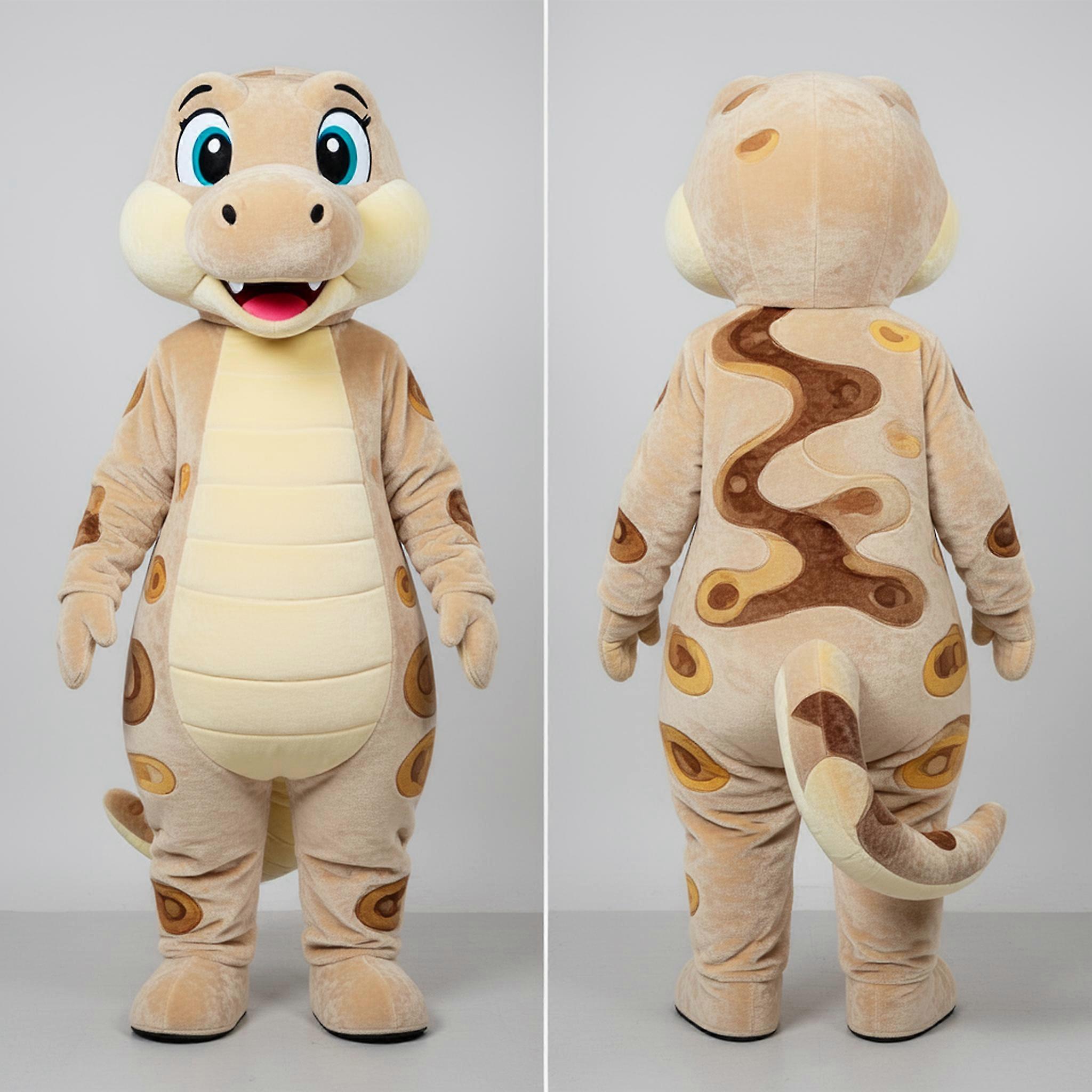 MASTICOT Beige Velvety Snake Mascot