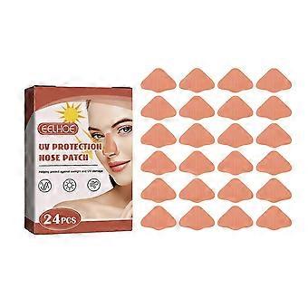 1-5x Sunscreen Nose Protector 24-Pack UV Protection Cotton Comfortable Adhesive Outdoor Activities