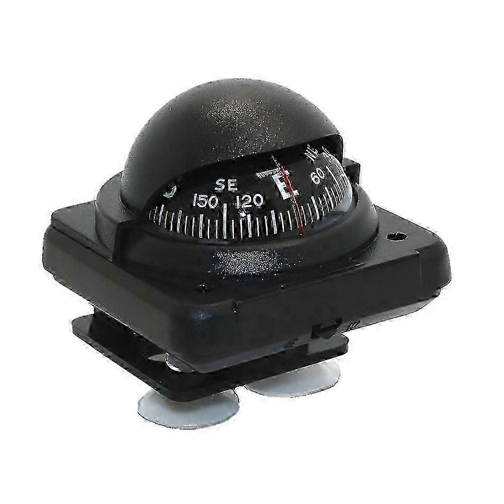 Portable Car Compass Multi Function Outdoor Dash Compass Car Dashboard Compass(1Pcs Black)