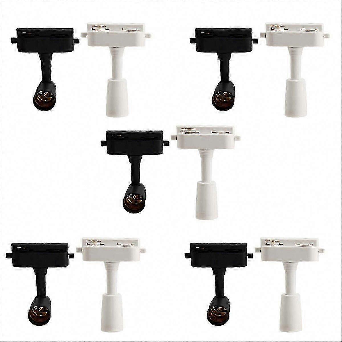 Adjustable Mini Track Light Black White Single Phase Bulb