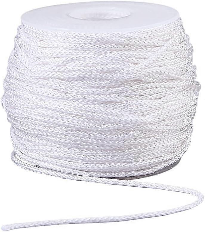 54.68 Yards/50M Replacement Blind Cord String 1.8mm White Lift Shade Cord Polyester Blinds Pull String Wind Chime Strings