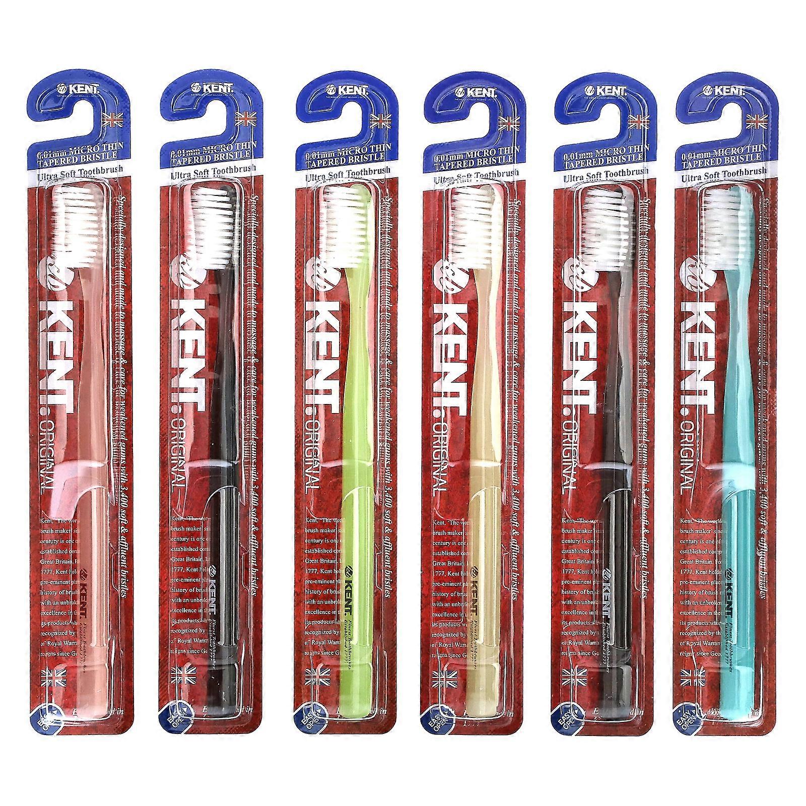 Kent, Ultra Soft Toothbrush, Original, 6 Toothbrushes