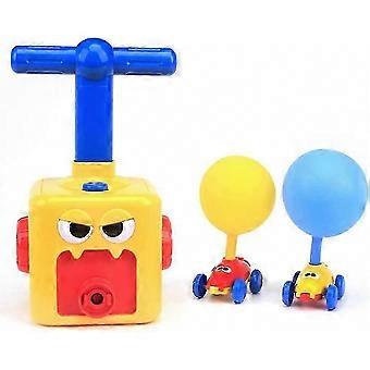 Balloon Powered Cars with Manual Pump, STEM Racers for Kids 3+, Yellow Monster Educational Toy for Boys & Girls