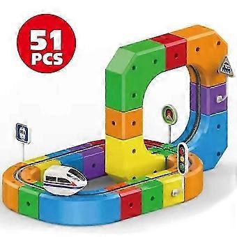 Magic Track Cube & New Klick Rail Electric Train Set Flexible Race Track, Gravity-Defying 3D STEM Learning Toy for Kids,Pick