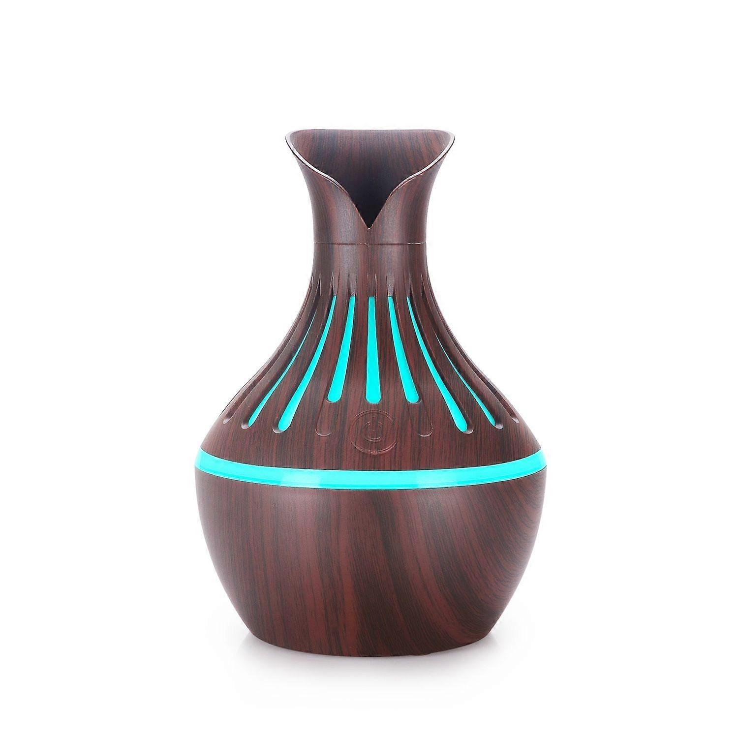 pc Essential Oil Diffuser, Aromatherapy Diffuser Humidifier, 300ML, 7 Lights, Includes USB Cable, Deep Wood Grain