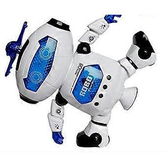 Dancing Robot Toy with Flashing Lights and Music, Interactive Walking Spinning for Kids 3+