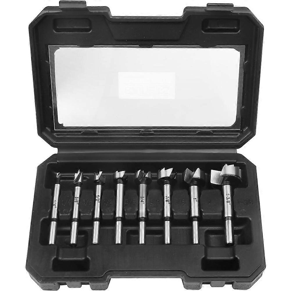 Forstner Bit Set 8Pcs - Forstner Bit Wood Drilling, Forstner Drill Bit with Center Positioning