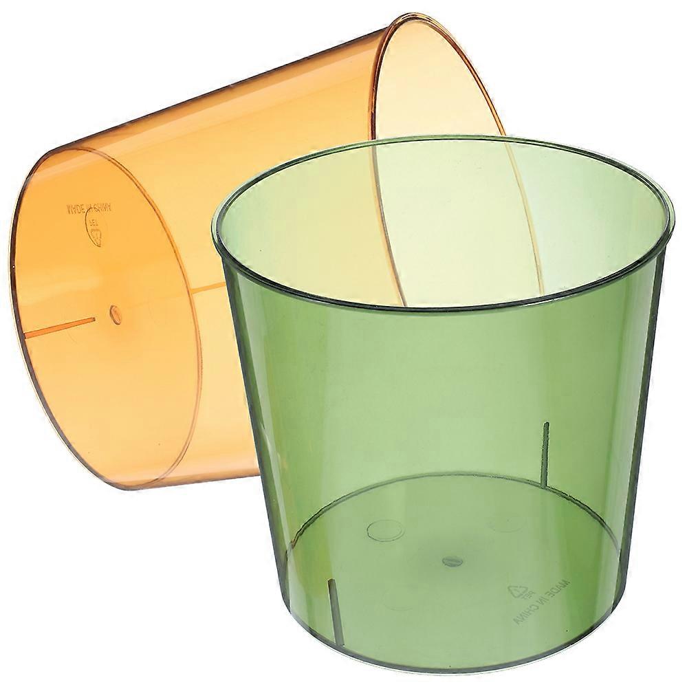 Reusable Clear Garbage Bin for Household Use 2Pcs Plastic Container