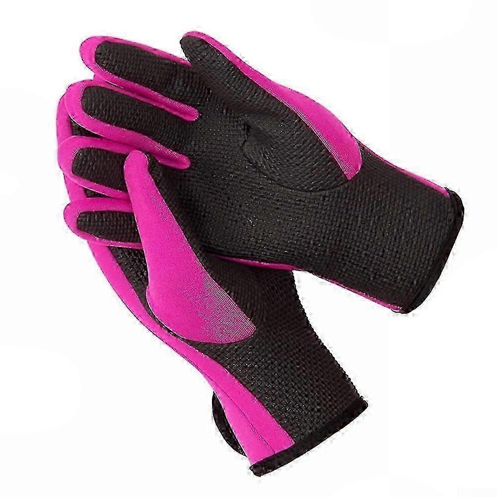 Non-Slip Diving Gloves, 2mm, Size XL, Pink