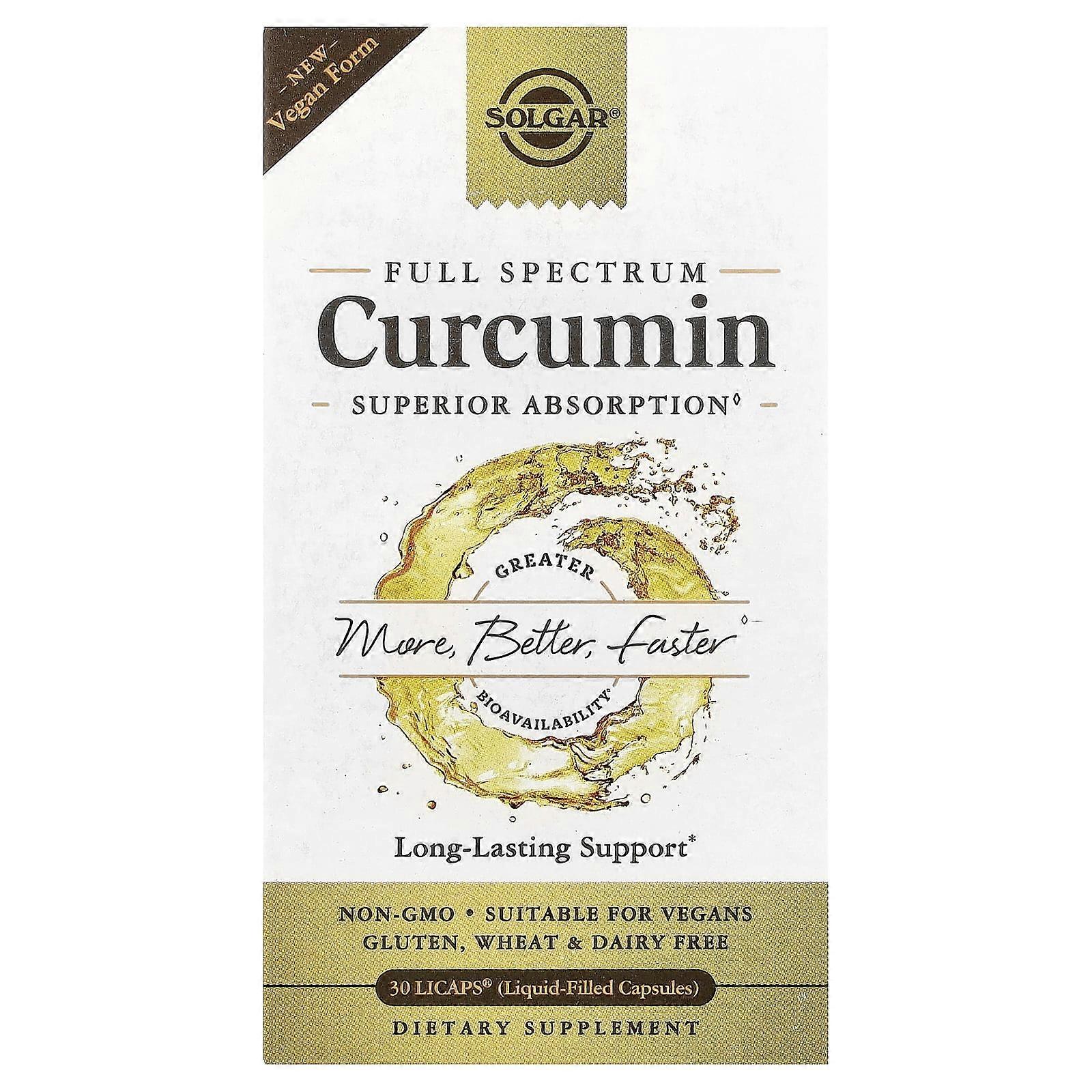 Solgar, Full Spectrum Curcumin, 30 Liquid Extract Softgels