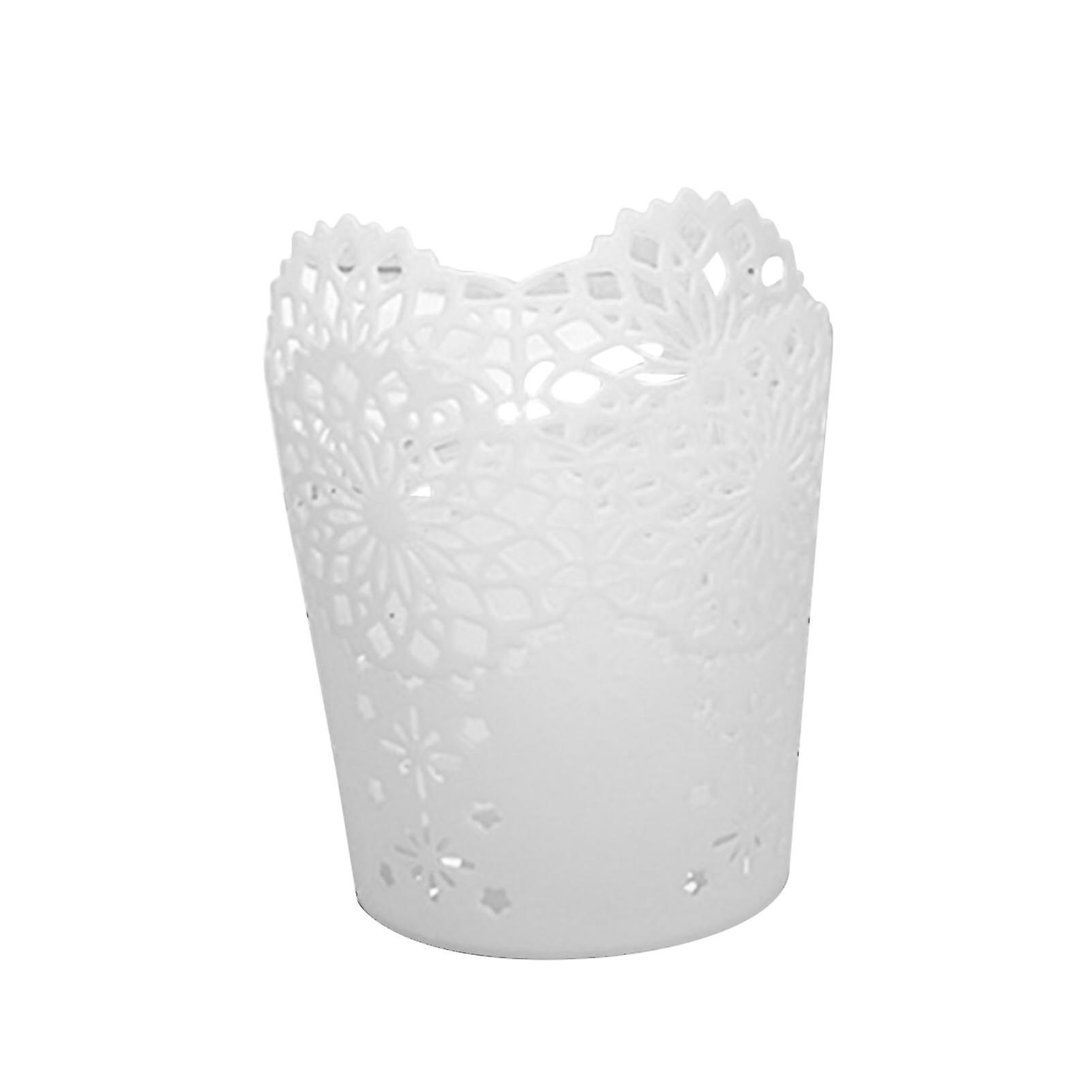 Large Capacity Plastic Pen Container With Space-saving Hollow Design - Ideal Desktop Organizer