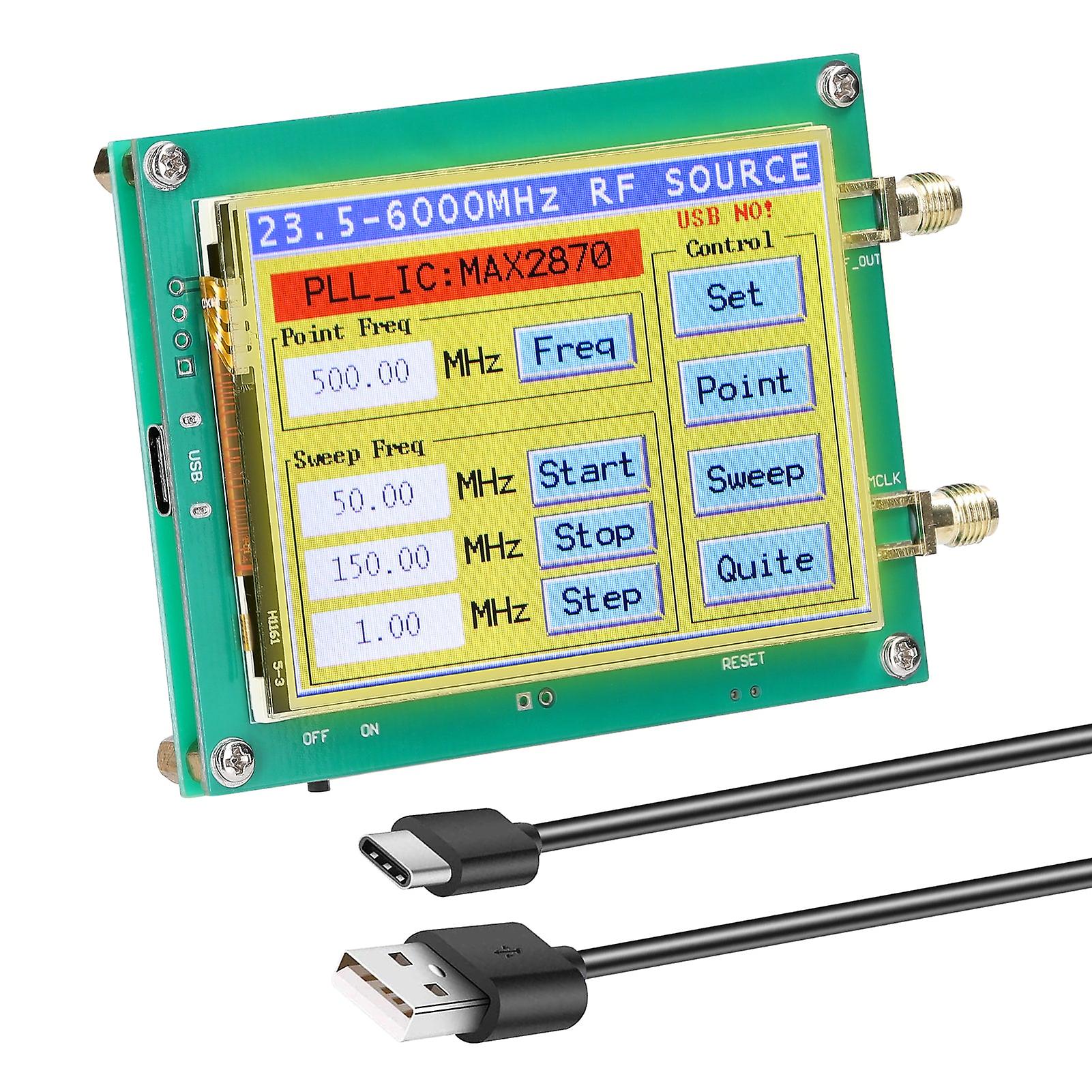 23.5-6000Mhz Signal Generator 0.5ppm Low Noise Signal Source Touchable Screen Pc Software Control
