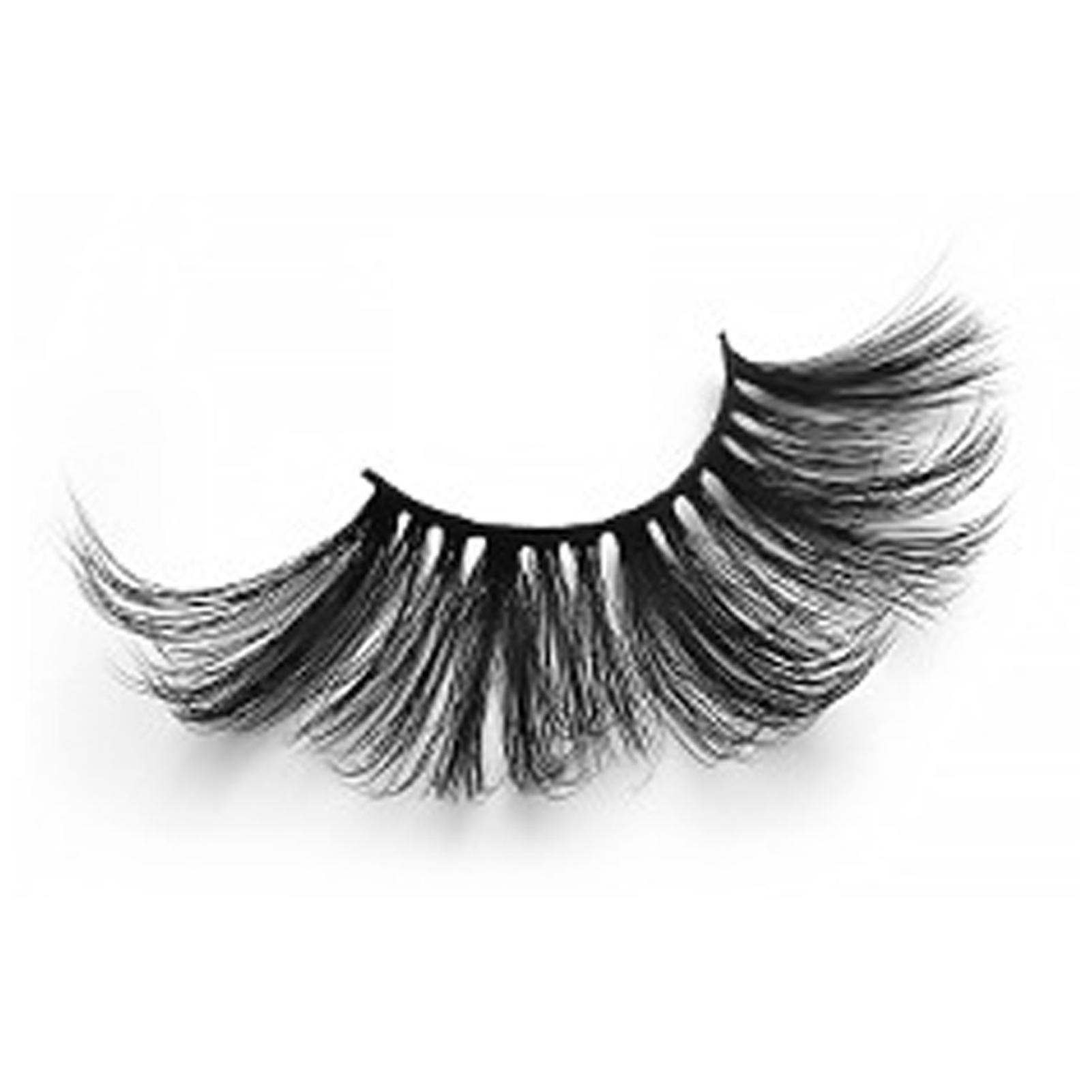 Faux False Eyelashes 25mm Long Dramatic Fluffy Eyelashes With Clear Laser Box