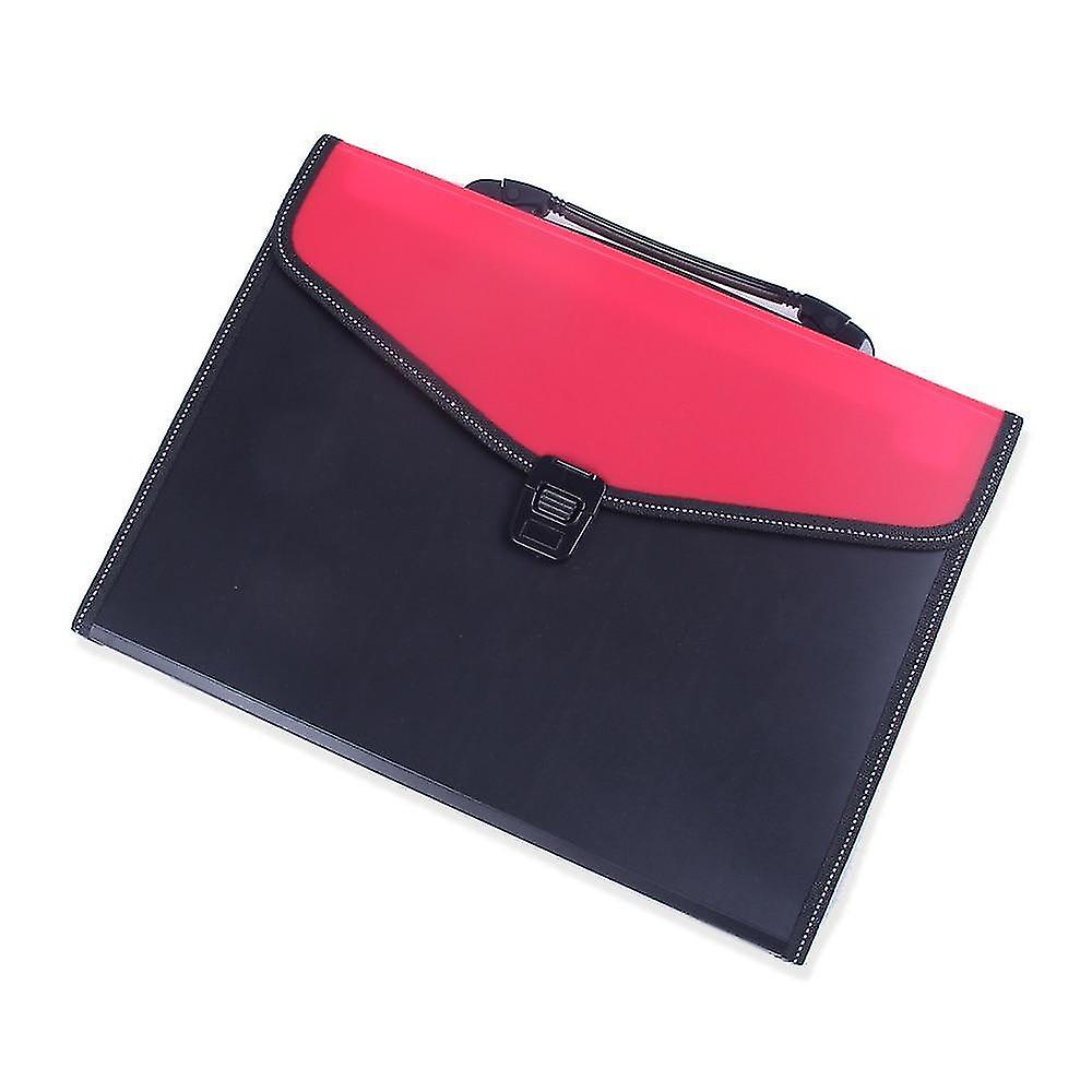 Red 12 layer Big Document Bag Test Papers Tool Business Exp ing File Folders