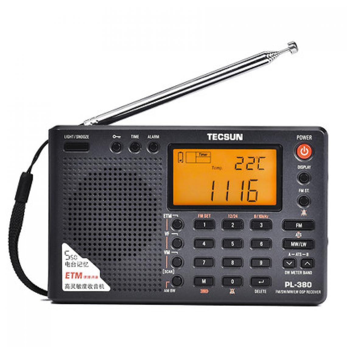 Dsp Professional Radio Fm/lw/sw/mw Digital Portable Full Band Stereo Good Quality Acoustic Receiver As A Gift To Parents | Radio(black)